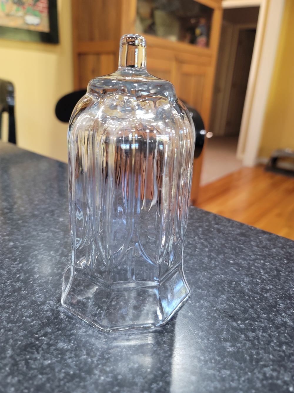 Vintage HOMCO Home Interiors Astoria Clear Glass Peg Votive Candle Holder Cup
